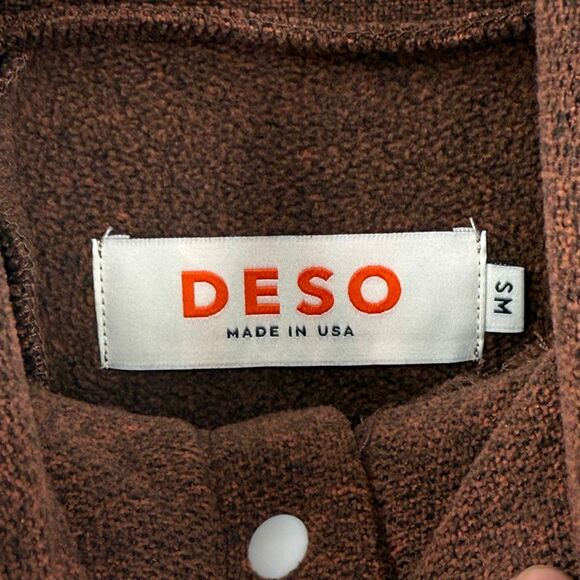 Deso Genevieve Brown Fleece Snap Pullover 8s Women Small Outdoors Hiking - Picture 7 of 8